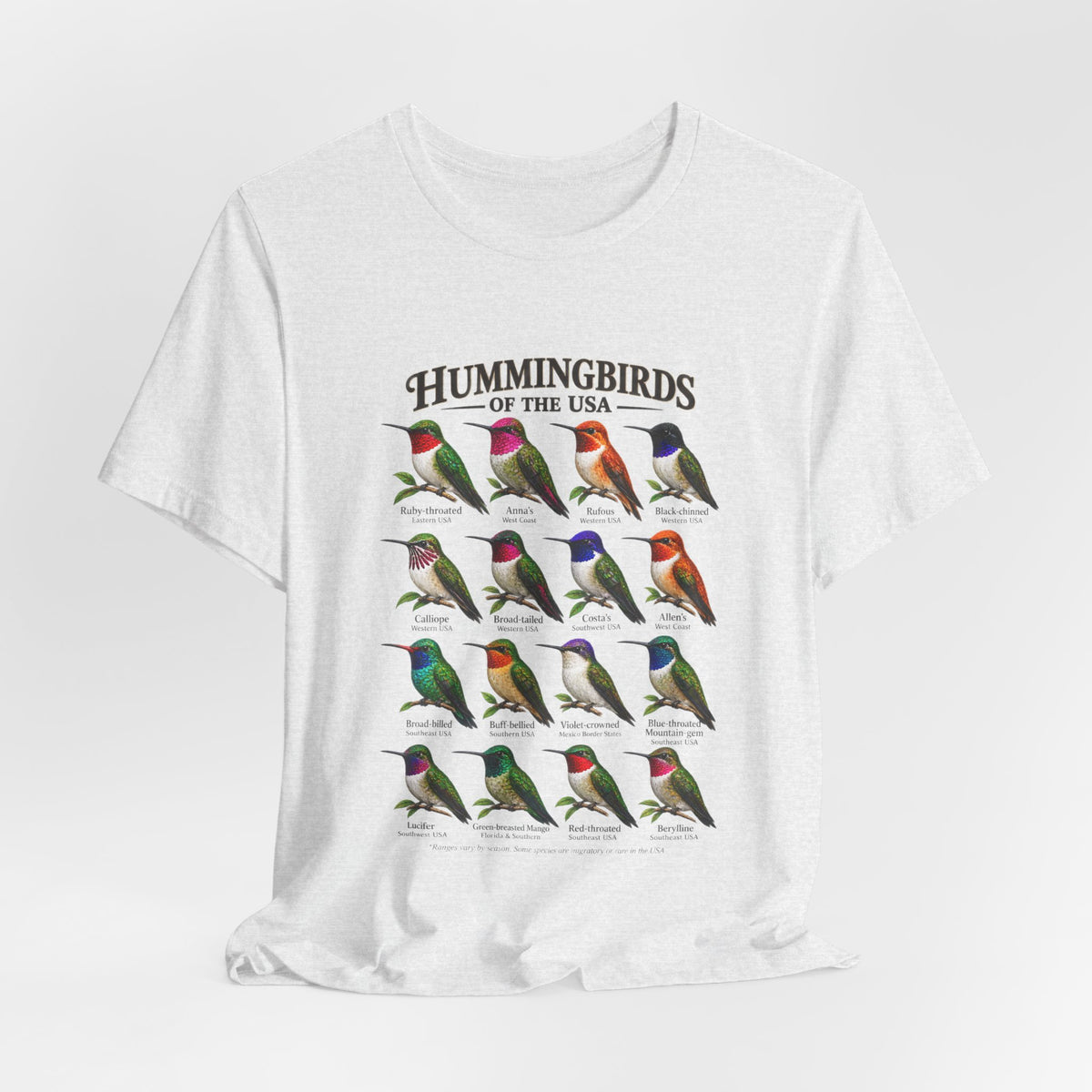 Hummingbirds of the USA Tee — Illustrated Guide T-Shirt