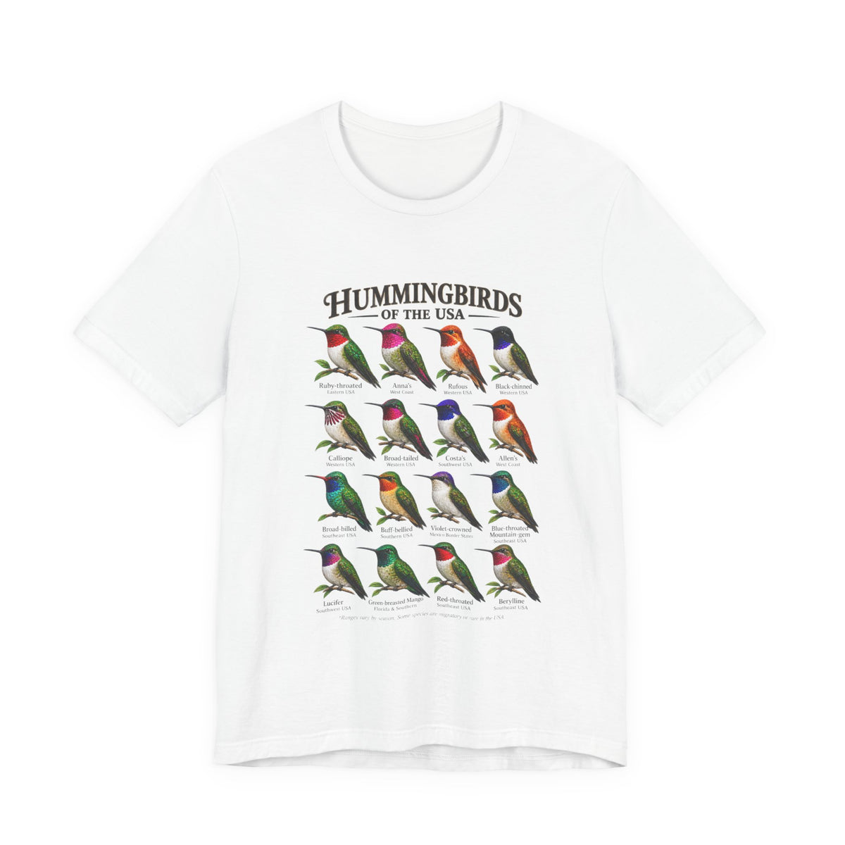 Hummingbirds of the USA Tee — Illustrated Guide T-Shirt