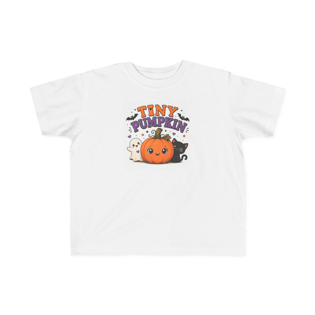 Tiny Pumpkin toddler tee | Halloween pumpkin ghost cat design