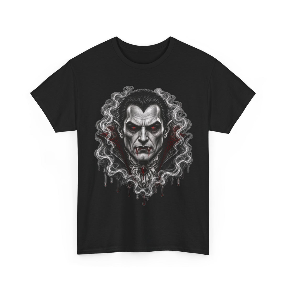 Vampire Face Graphic Tee — Gothic Horror Dracula T-Shirt