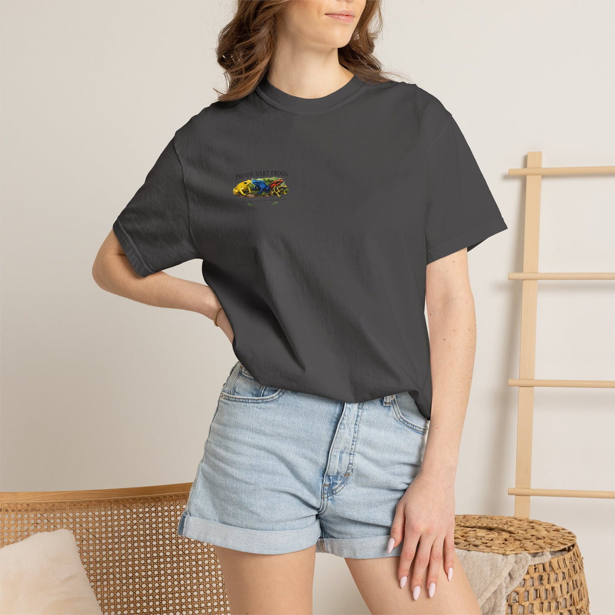 Poison Dart Frogs T-shirt | Colorful Frog Illustration, Amphibian Species Chart