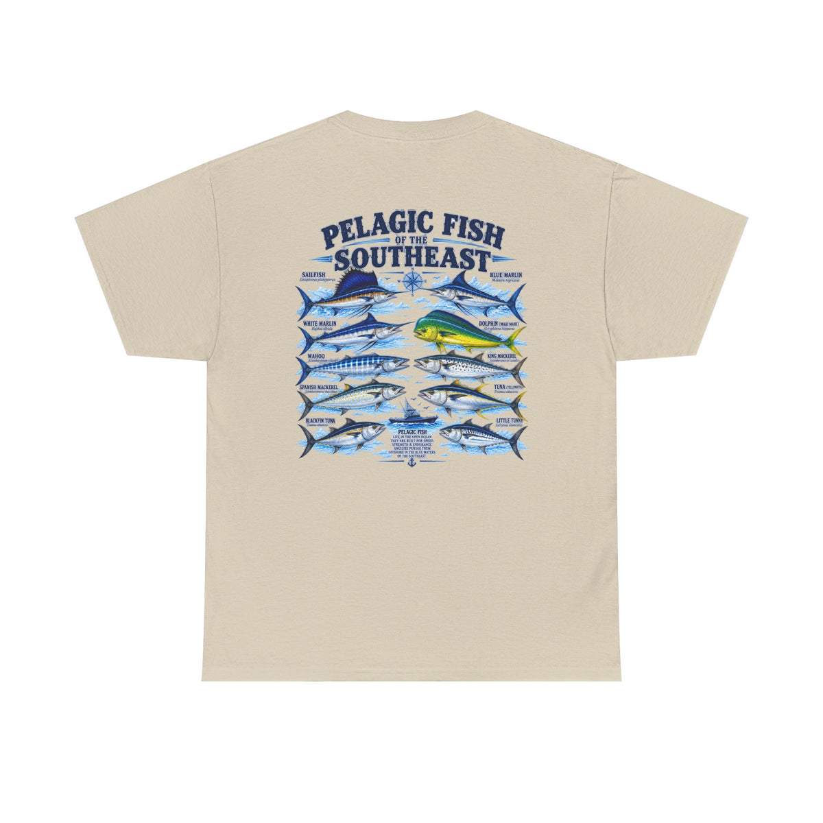 Pelagic Fish of the Southeast T-Shirt — Chart Graphic Fishing Tee