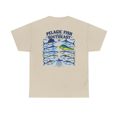 Pelagic Fish of the Southeast T-Shirt — Chart Graphic Fishing Tee