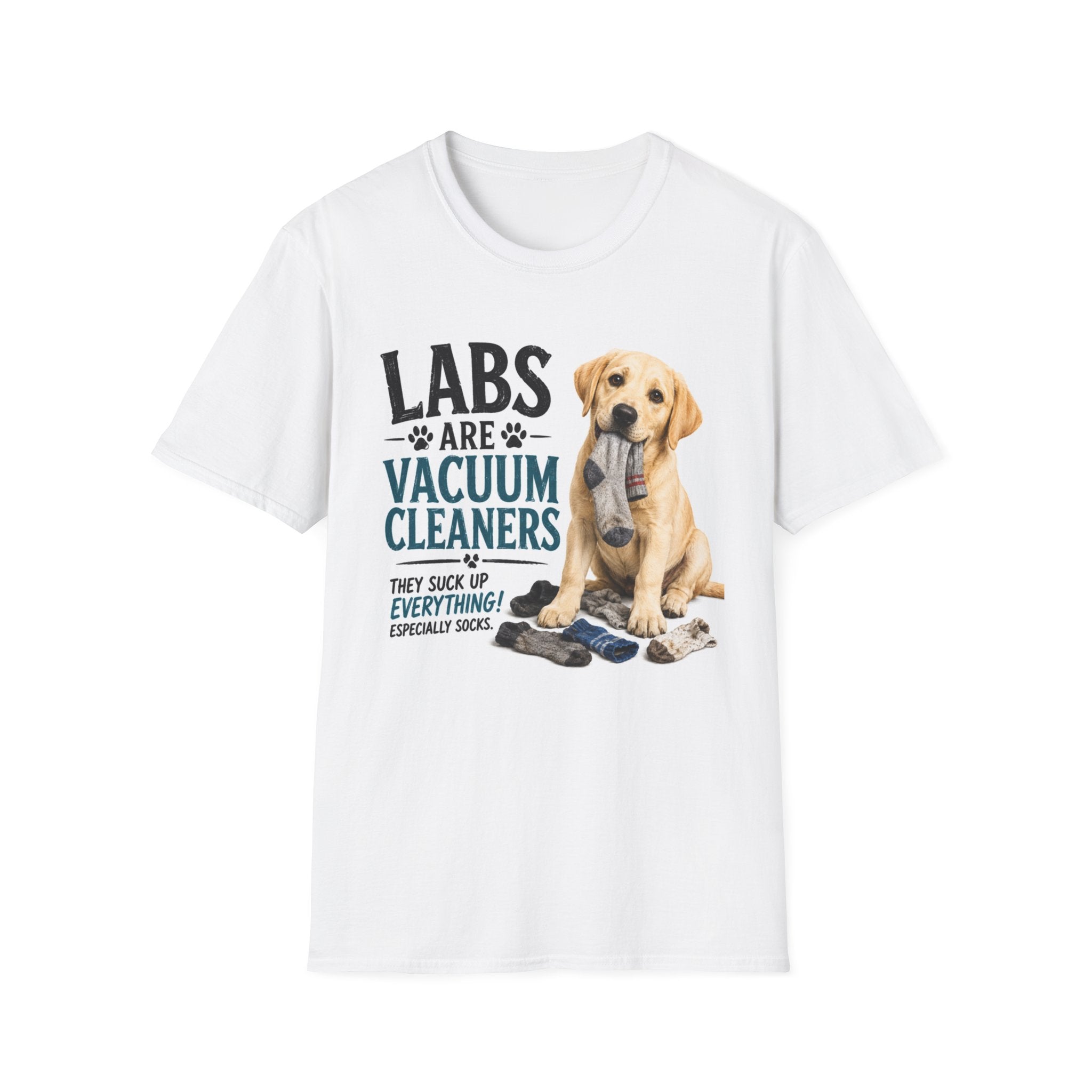 Labs Are Vacuum Cleaners T-Shirt — Funny Labrador Dog Lover Tee