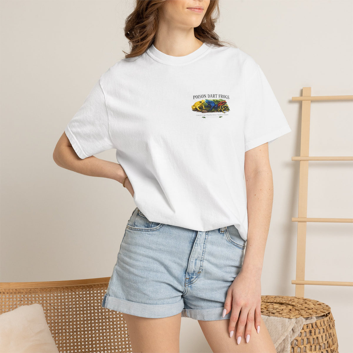 Poison Dart Frogs T-shirt | Colorful Frog Illustration, Amphibian Species Chart