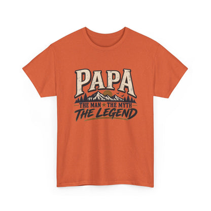 Papa T-Shirt — "Papa The Man The Myth The Legend" Vintage Dad Tee