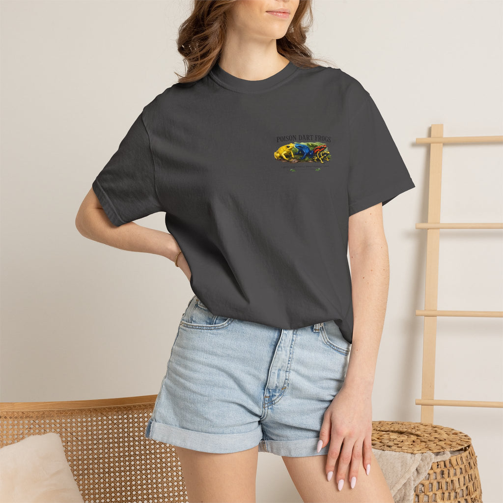 Poison Dart Frogs T-shirt | Colorful Frog Illustration, Amphibian Species Chart