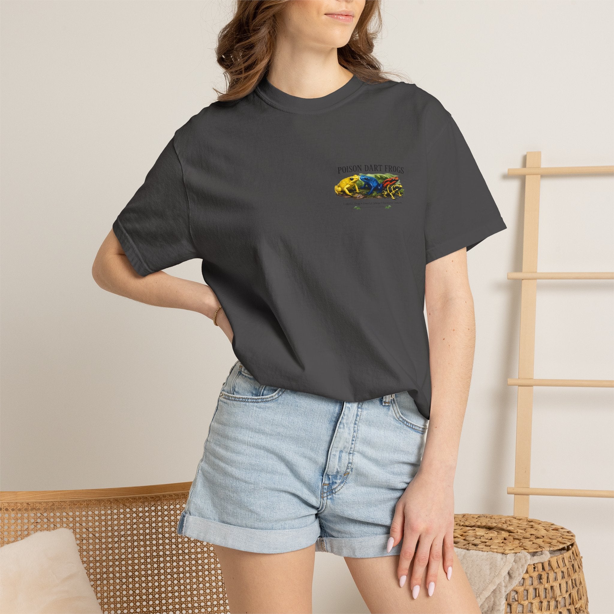 Poison Dart Frogs T-shirt | Colorful Frog Illustration, Amphibian Species Chart