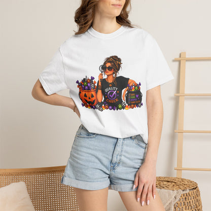 Mom Candy Inspector T-Shirt — Funny Halloween Trick-or-Treat Mom Tee