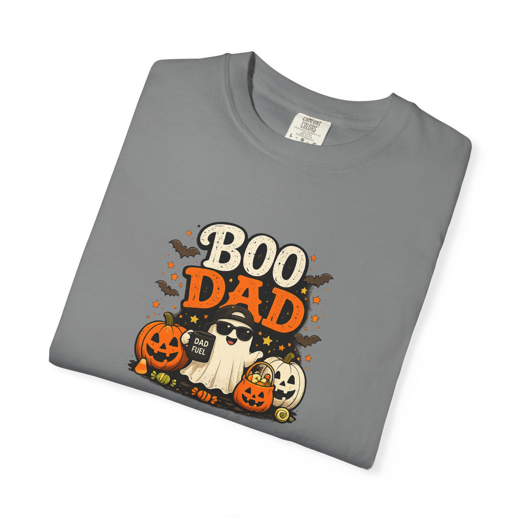 Boo Dad T-Shirt — Halloween Ghost & Pumpkins Dad Tee