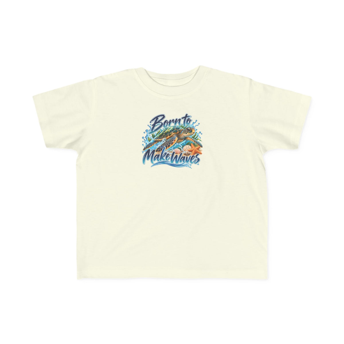 Toddler Tee - "Born to Make Waves" Surf Graphic Kids Shirt