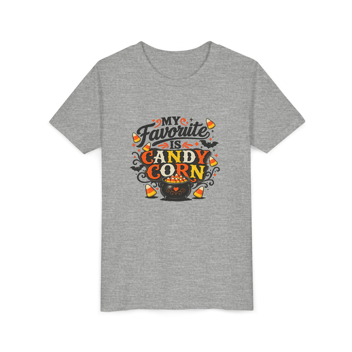 Youth Tee — "My Favorite is Candy Corn" Halloween Kids T-Shirt