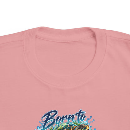 Toddler Tee - "Born to Make Waves" Surf Graphic Kids Shirt
