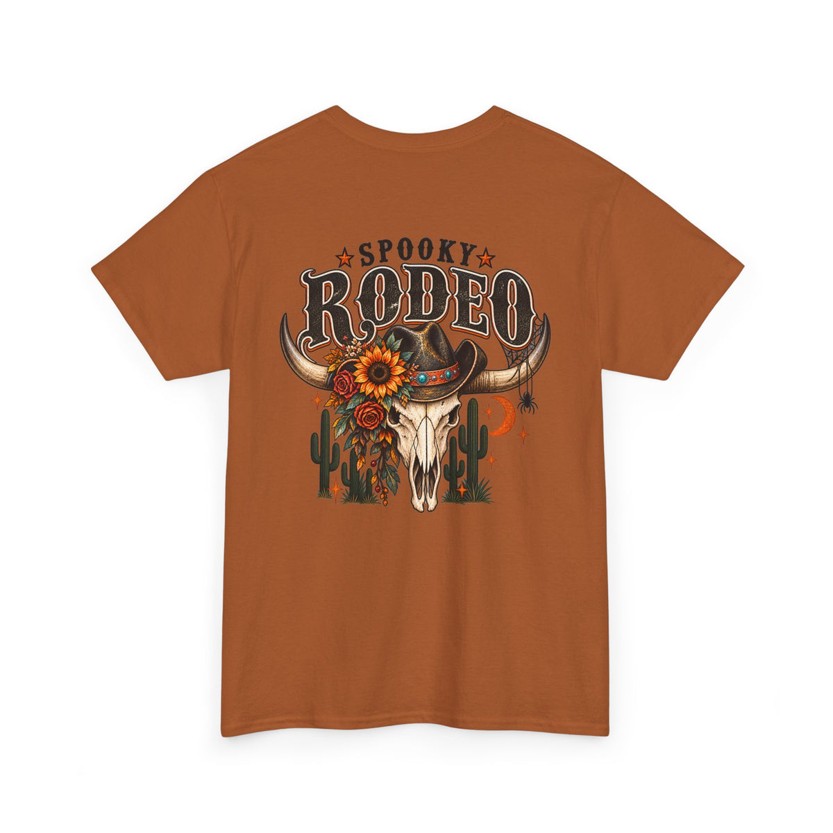 Spooky Rodeo Tee — Halloween Western Skull & Sunflower Graphic T-Shirt