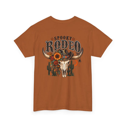 Spooky Rodeo Tee — Halloween Western Skull & Sunflower Graphic T-Shirt