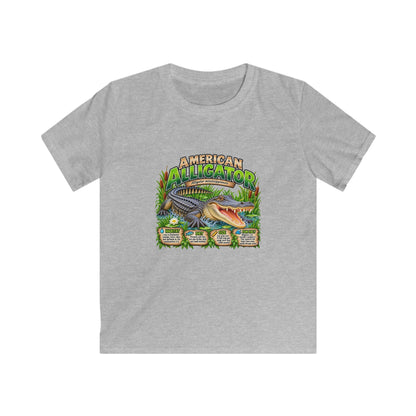 Kids Alligator Graphic Tee — "American Alligator" Nature Shirts for Boys & Girls