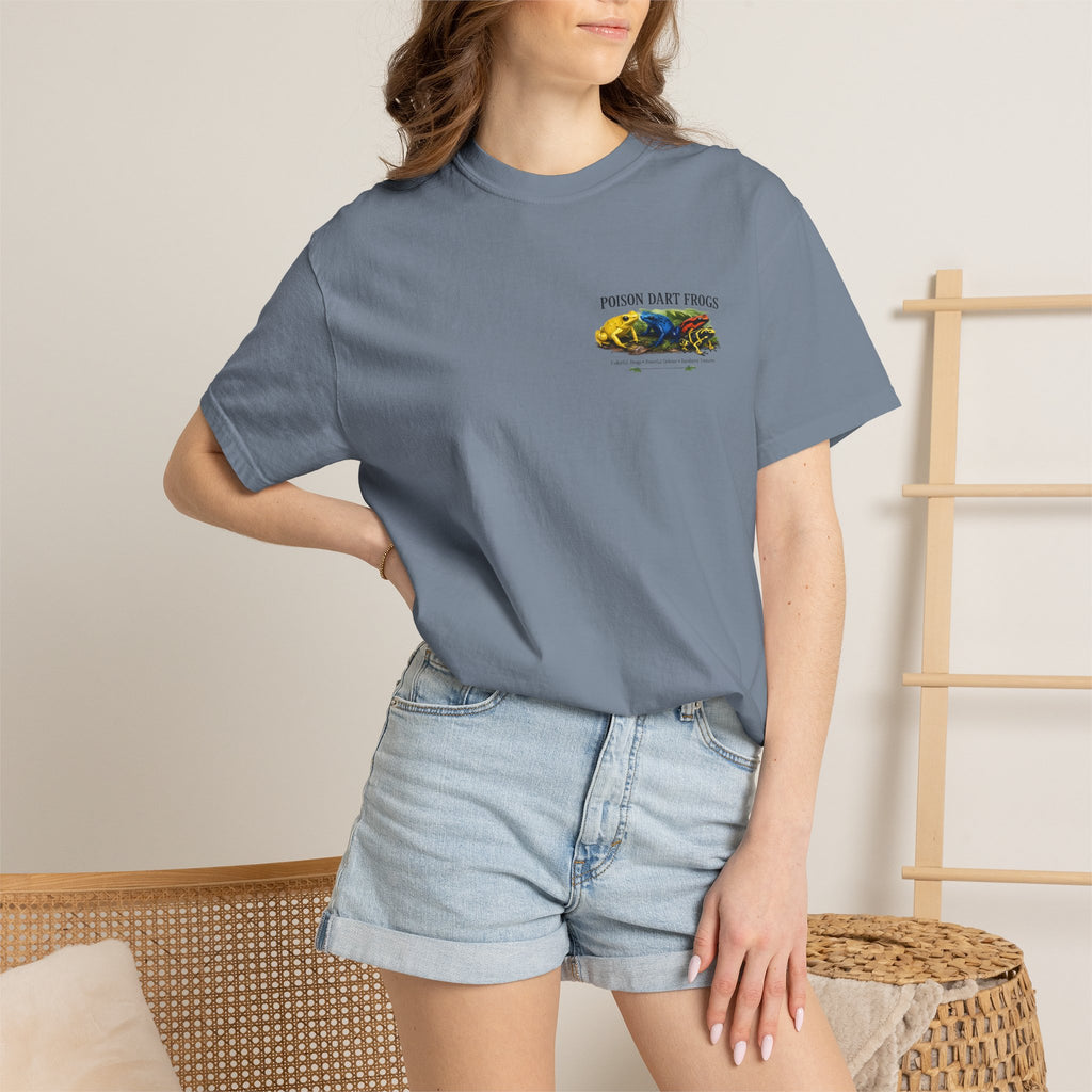 Poison Dart Frogs T-shirt | Colorful Frog Illustration, Amphibian Species Chart