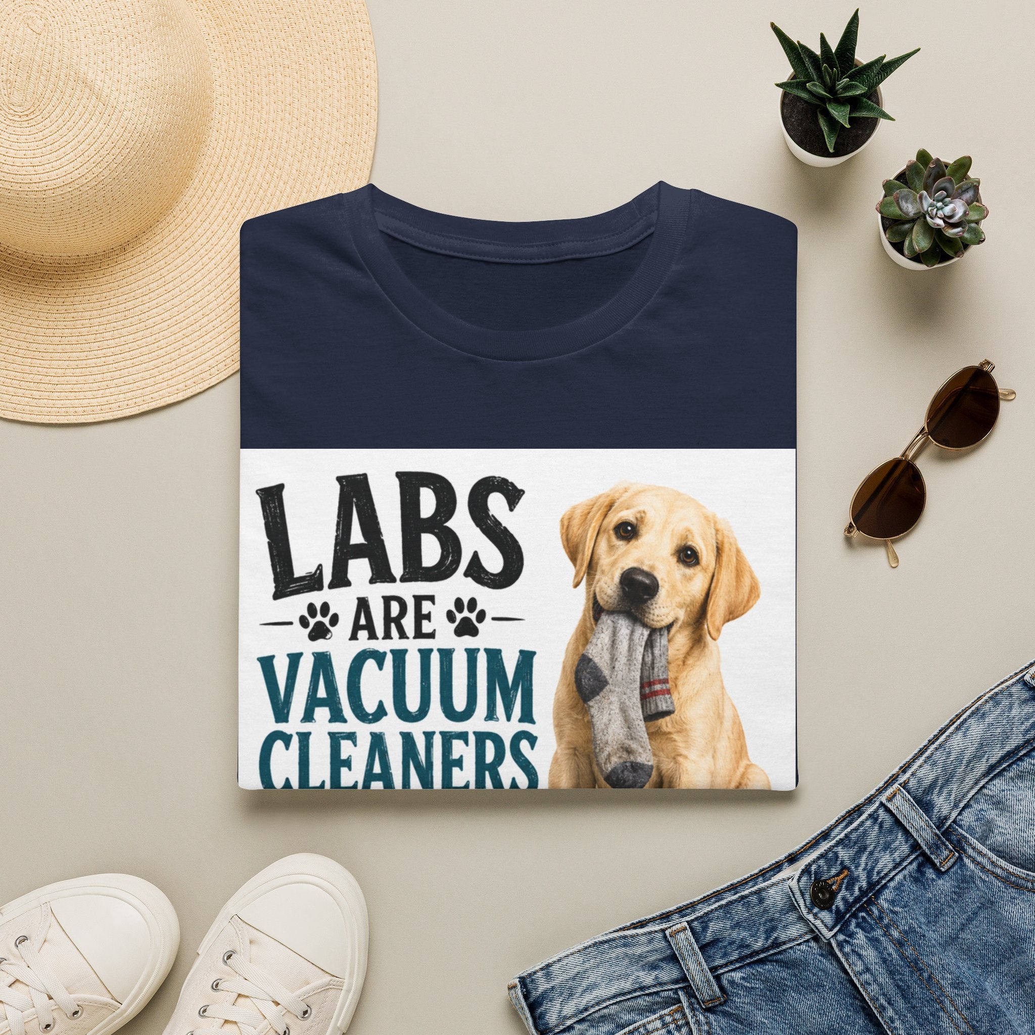 Labs Are Vacuum Cleaners T-Shirt — Funny Labrador Dog Lover Tee