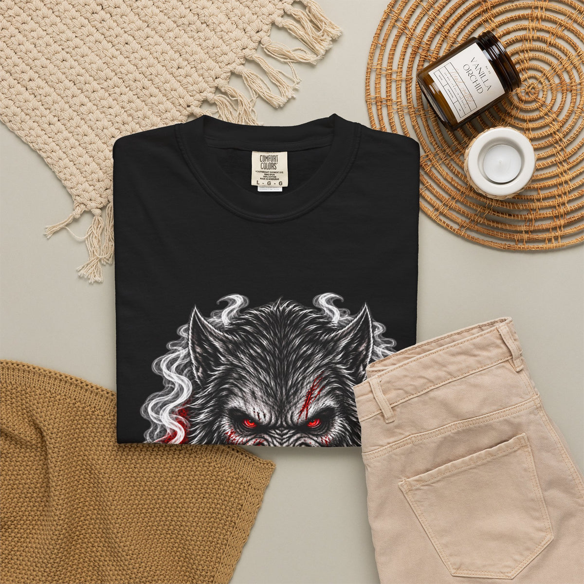 Wolf Head Graphic T-Shirt — Bloody Howl Horror Tee