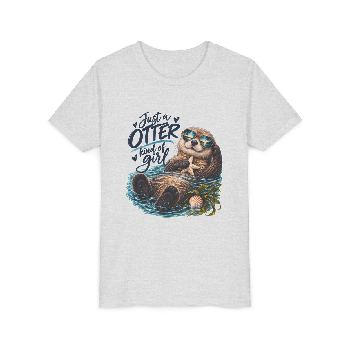 Youth Tee - "Just an Otter Kind of Girl" Cute Otter Graphic Shirt