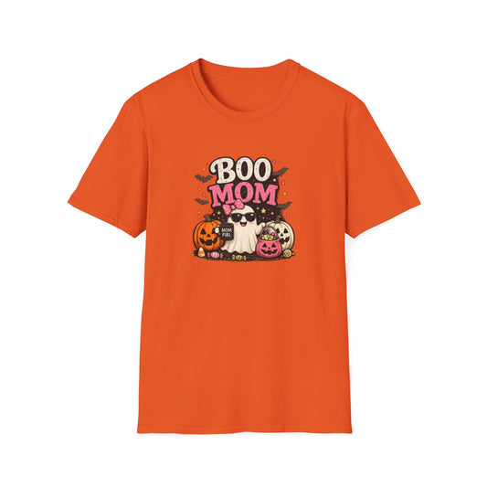 Boo Mom Halloween T-Shirt — Cute Ghost & Pumpkin Mom Graphic Tee