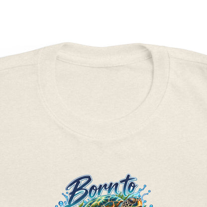Toddler Tee - "Born to Make Waves" Surf Graphic Kids Shirt