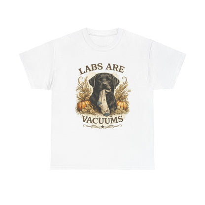 Labs Are Vacuums T-Shirt — Funny Labrador Dog Halloween Tee