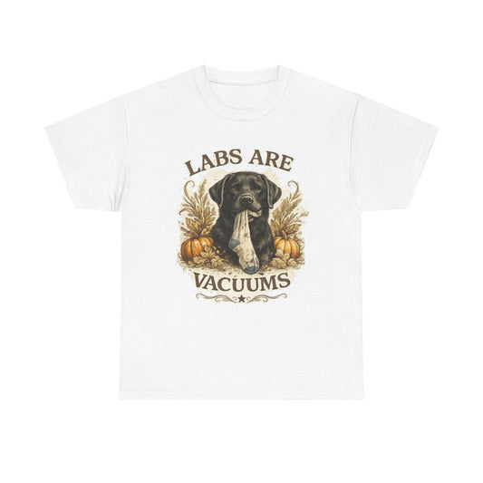 Labs Are Vacuums T-Shirt — Funny Labrador Dog Halloween Tee