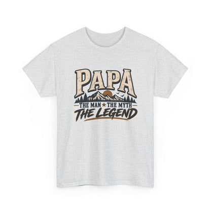 Papa T-Shirt — "Papa The Man The Myth The Legend" Vintage Dad Tee