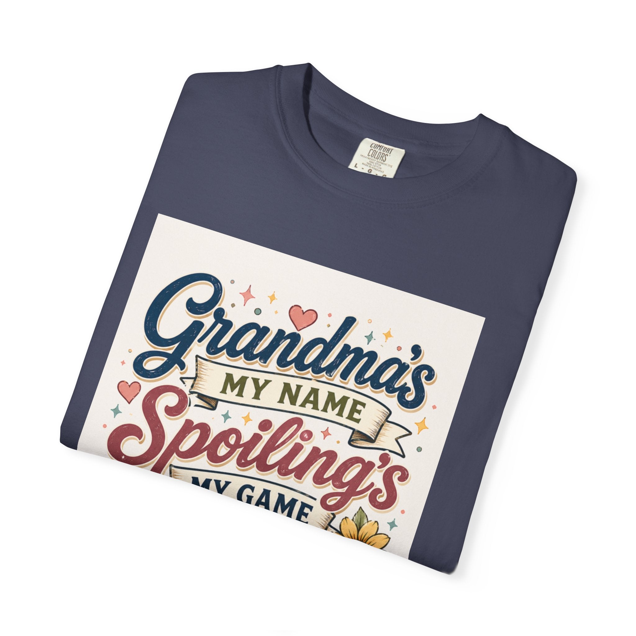 Grandma's My Name Spoiling's My Game T-Shirt | Floral Retro Design