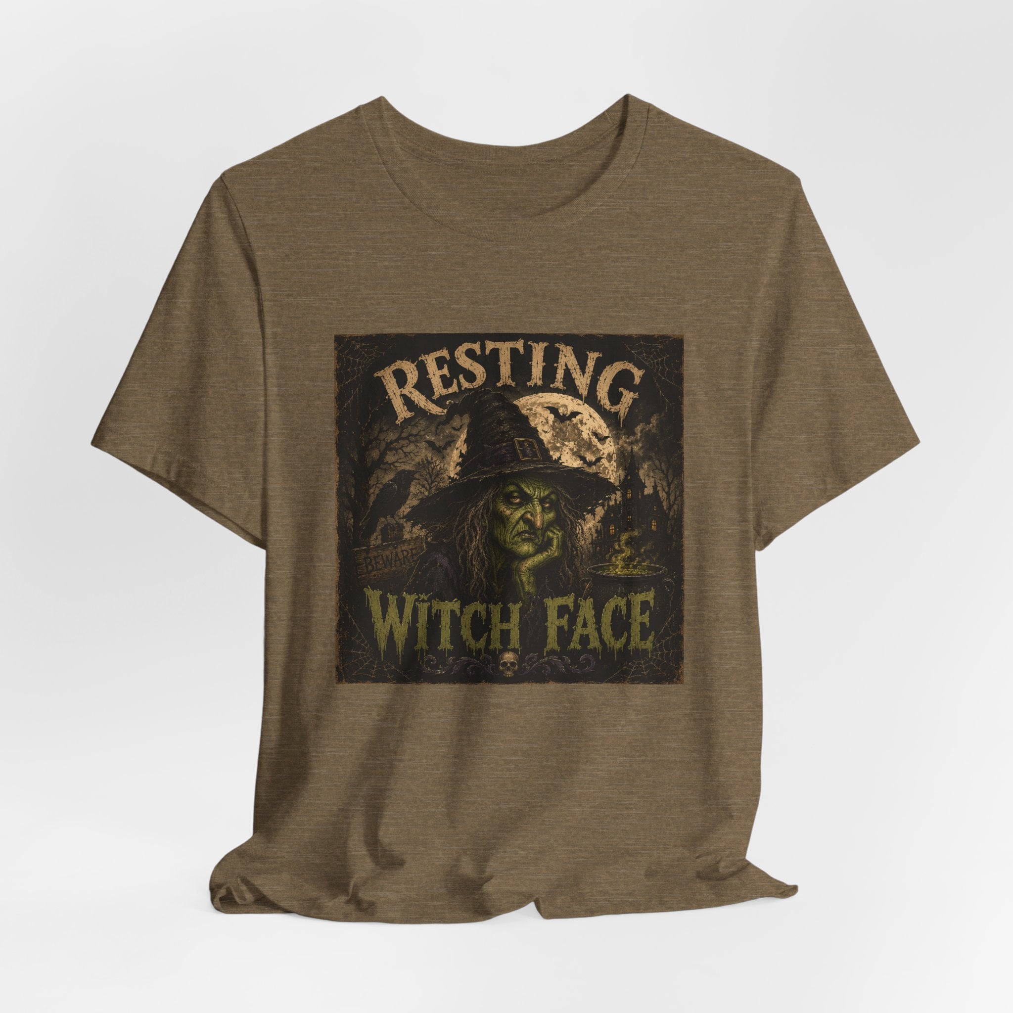 Resting Witch Face T-Shirt | Witch Illustration, Halloween Tee