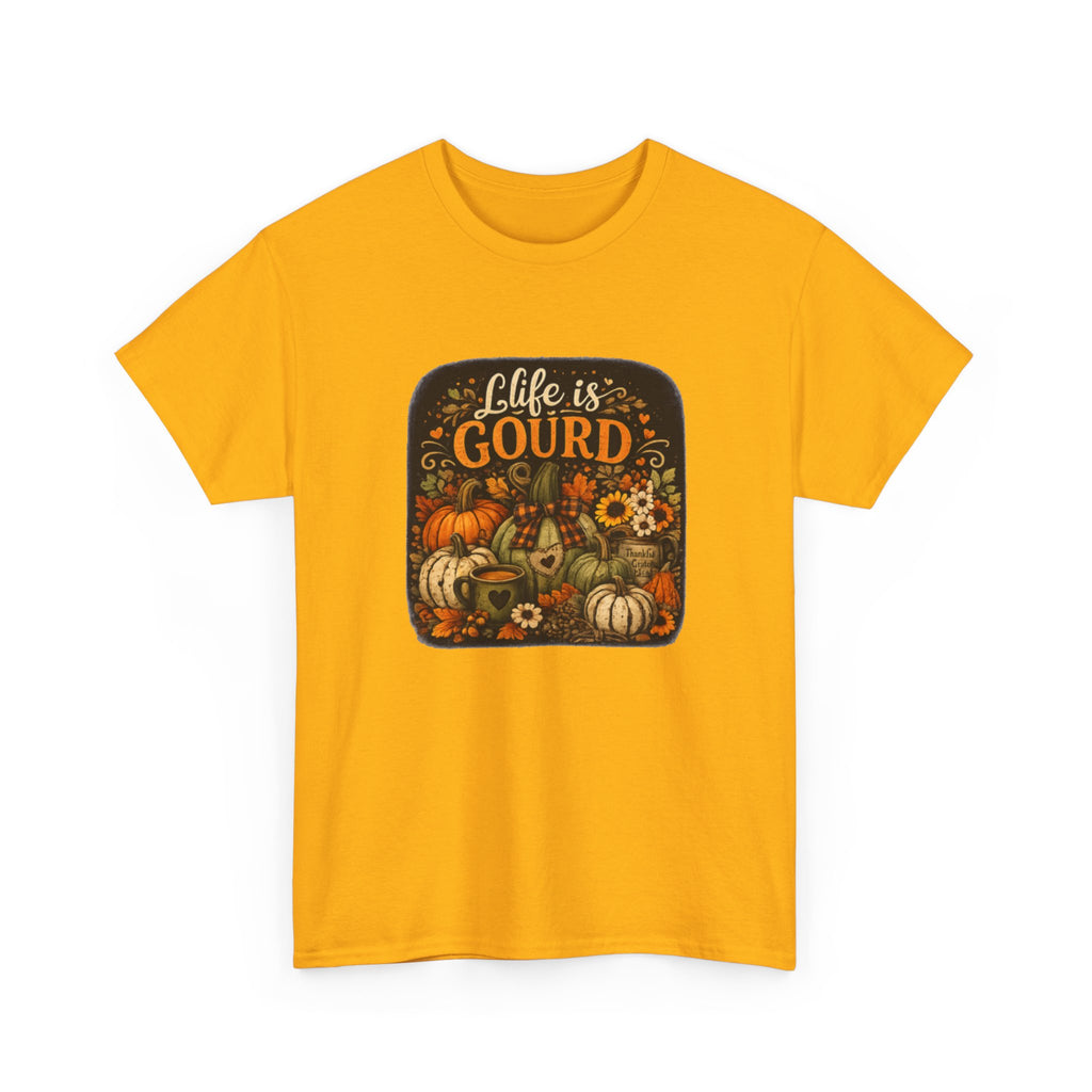 Life Is Gourd Fall T-Shirt — Pumpkin Harvest Thanksgiving Tee