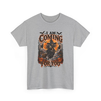 I Am Coming For You Halloween Tee — Spooky Raven Pumpkin Graphic T-Shirt