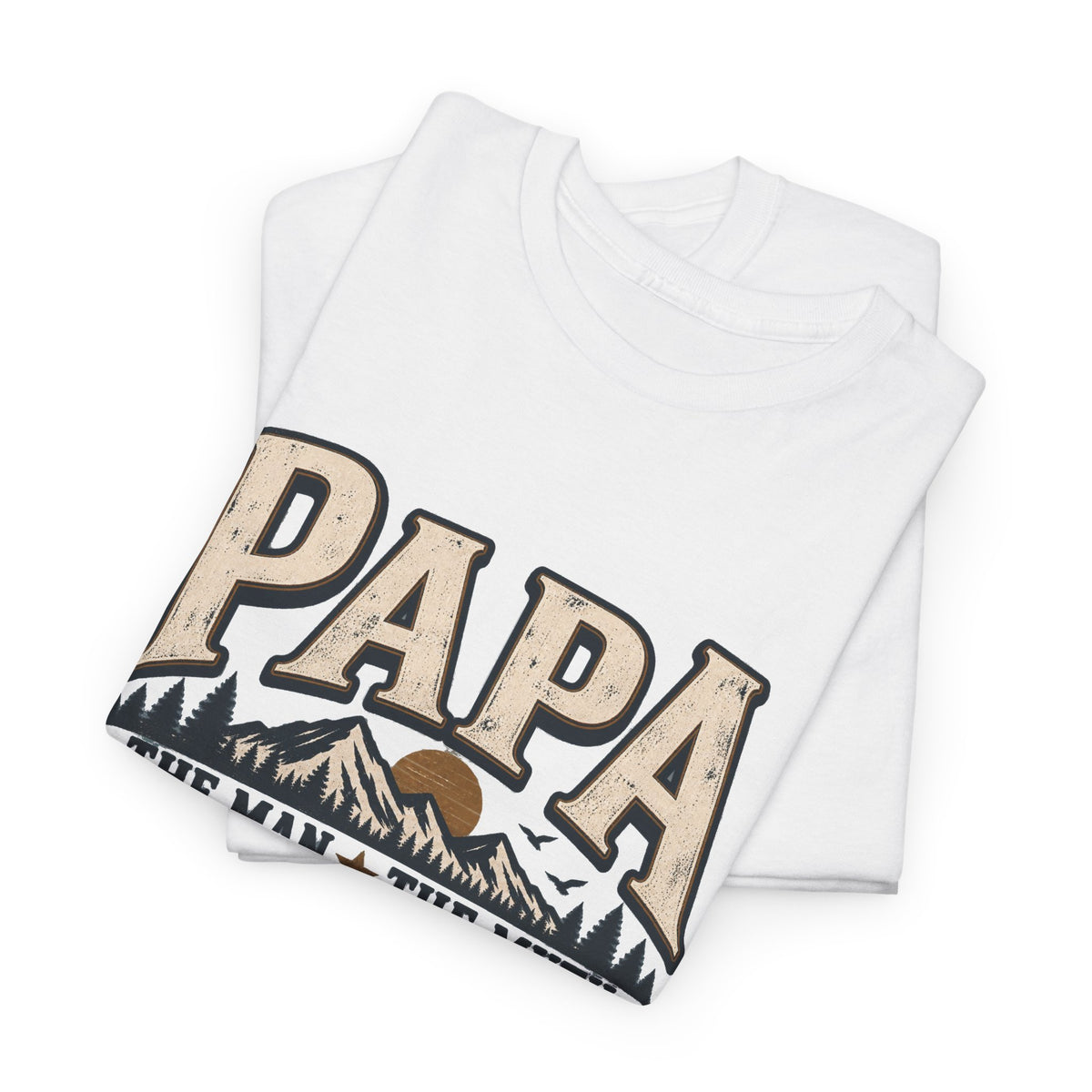 Papa T-Shirt — "Papa The Man The Myth The Legend" Vintage Dad Tee