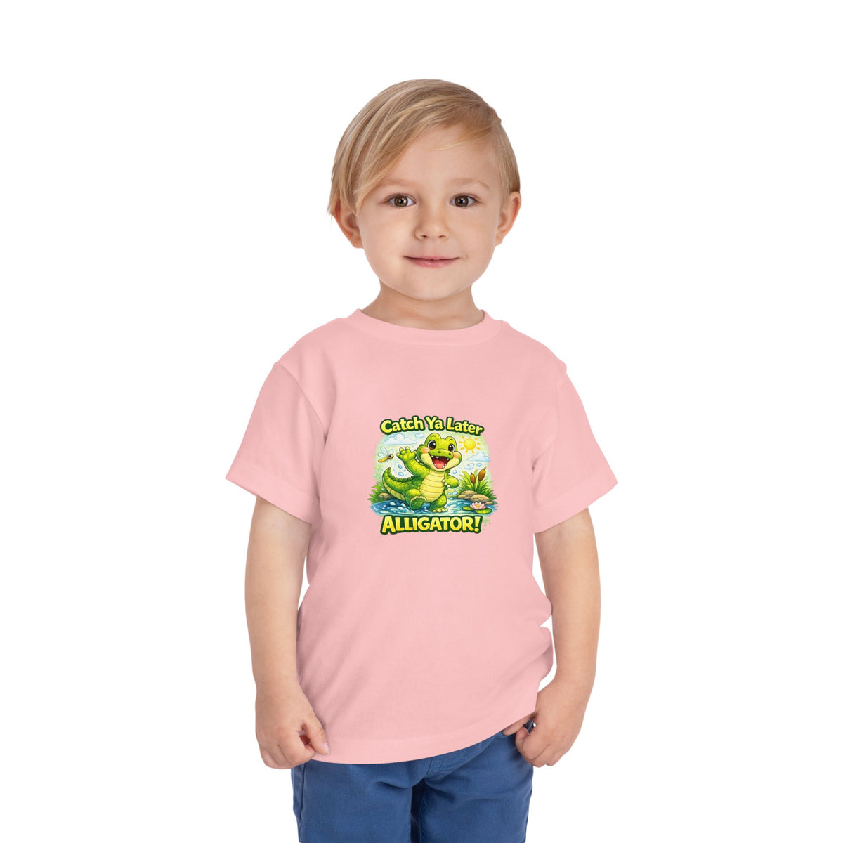 Toddler Tee - "Catch Ya Later Alligator" Cute Cartoon Alligator Kids Shirt