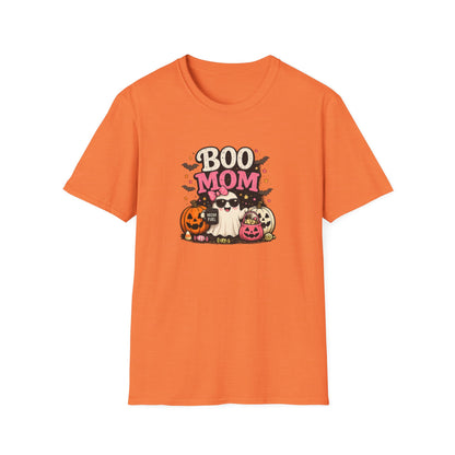 Boo Mom Halloween T-Shirt — Cute Ghost & Pumpkin Mom Graphic Tee