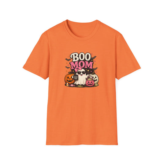 Boo Mom Halloween T-Shirt — Cute Ghost & Pumpkin Mom Graphic Tee