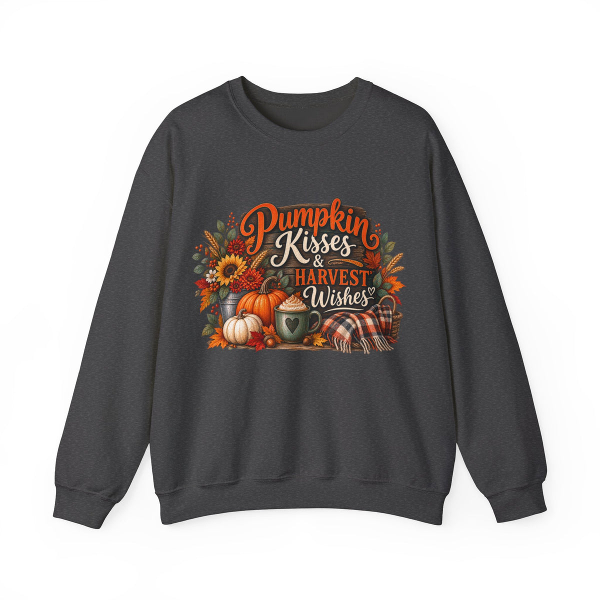Pumpkin Kisses & Harvest Wishes Crewneck Sweatshirt
