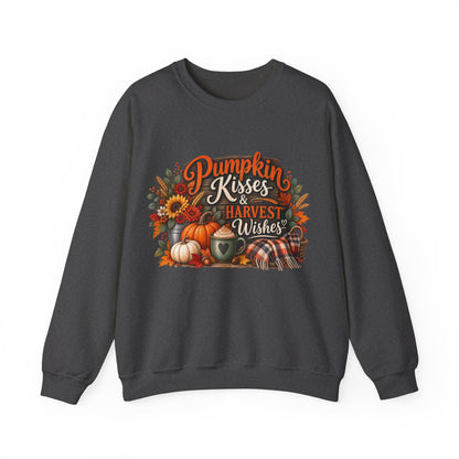 Pumpkin Kisses & Harvest Wishes Crewneck Sweatshirt
