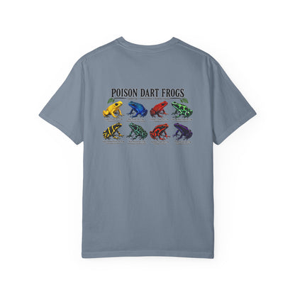 Poison Dart Frogs T-shirt | Colorful Frog Illustration, Amphibian Species Chart