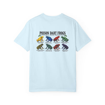 Poison Dart Frogs T-shirt | Colorful Frog Illustration, Amphibian Species Chart