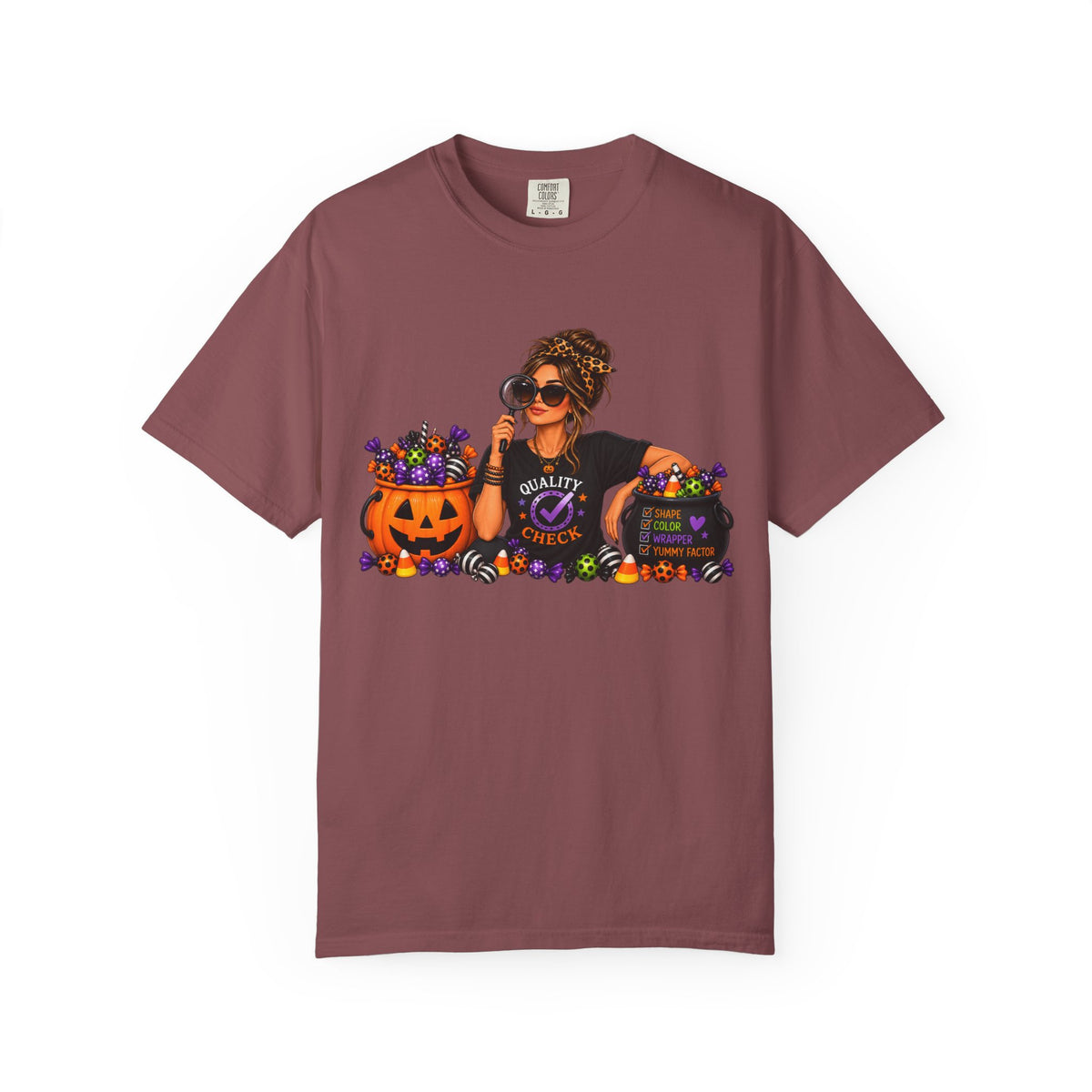 Mom Candy Inspector T-Shirt — Funny Halloween Trick-or-Treat Mom Tee