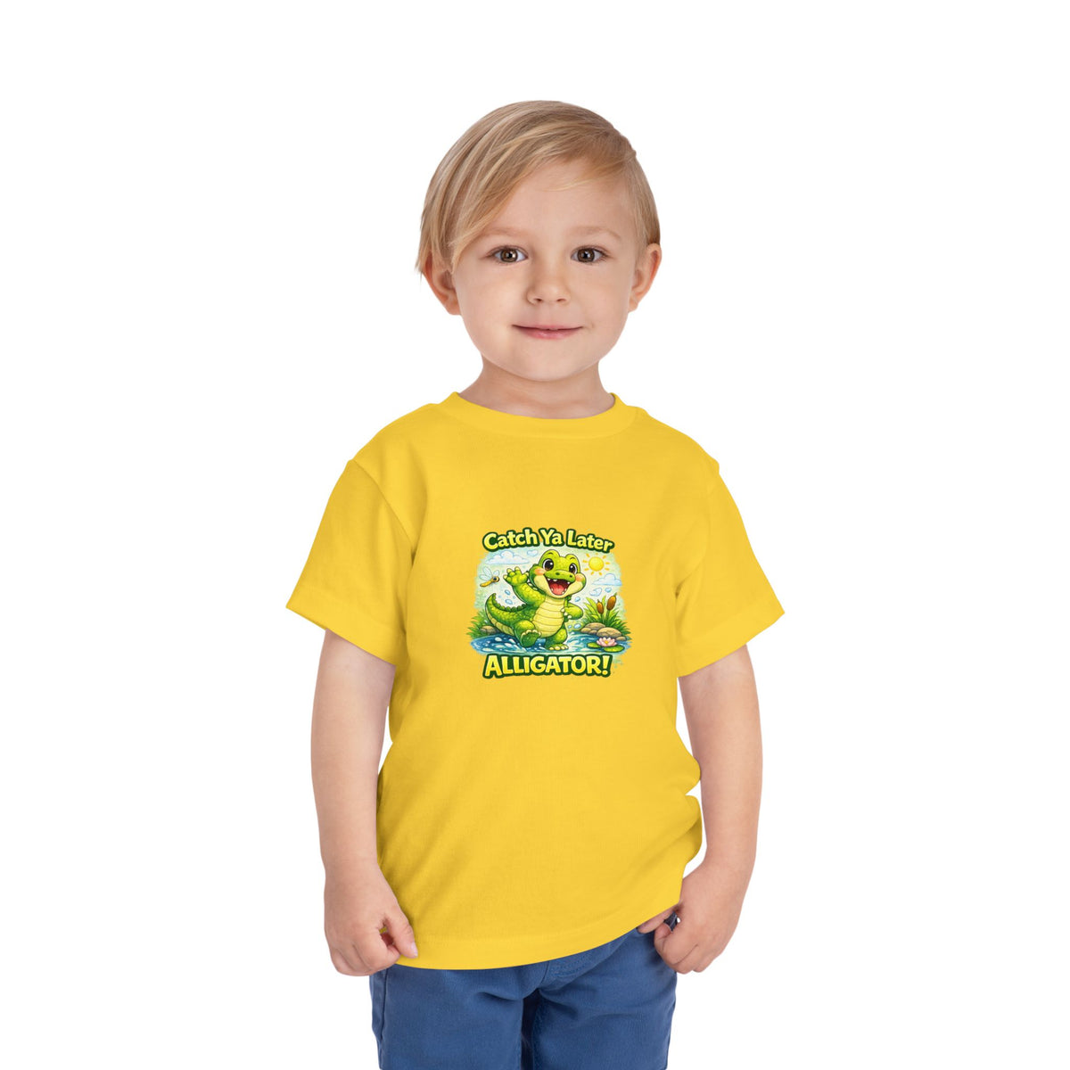 Toddler Tee - "Catch Ya Later Alligator" Cute Cartoon Alligator Kids Shirt