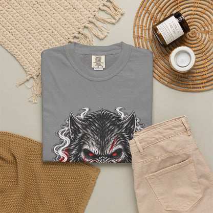 Wolf Head Graphic T-Shirt — Bloody Howl Horror Tee