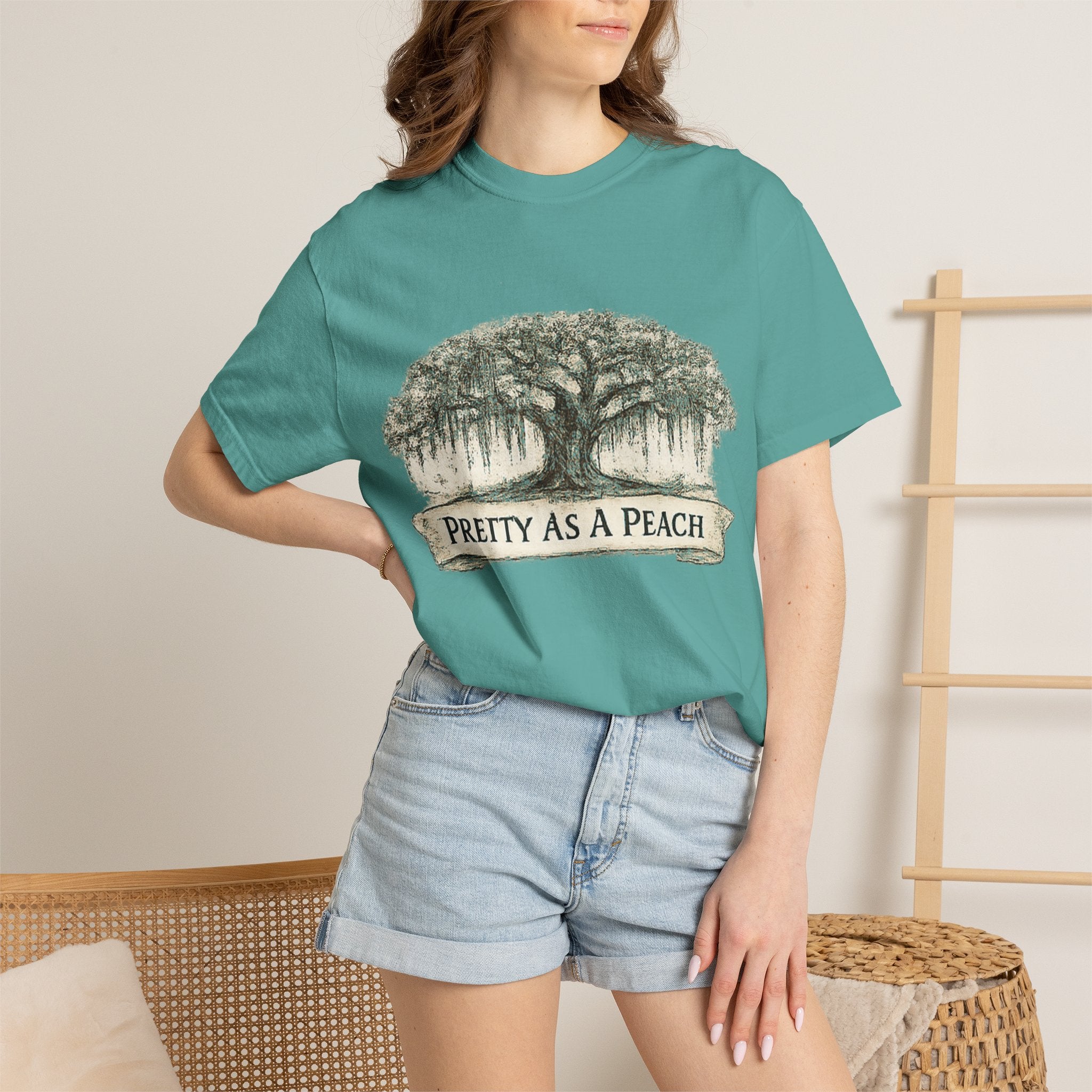 Pretty As A Peach T-Shirt — Southern Oak Vintage Graphic Tee