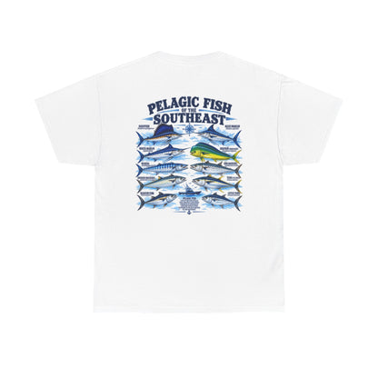 Pelagic Fish of the Southeast T-Shirt — Chart Graphic Fishing Tee