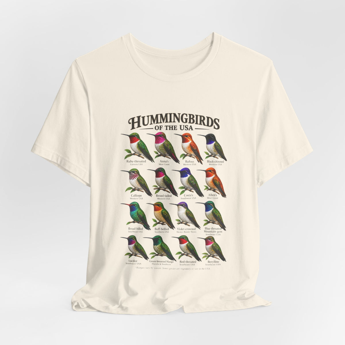 Hummingbirds of the USA Tee — Illustrated Guide T-Shirt