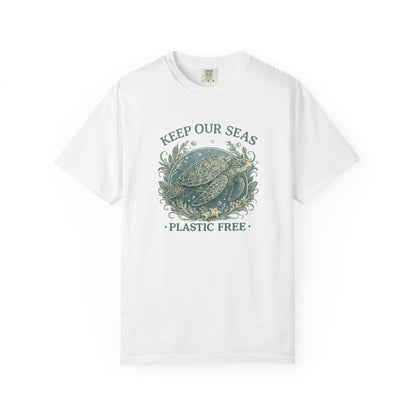 Keep Our Seas Plastic Free Sea Turtle T-Shirt