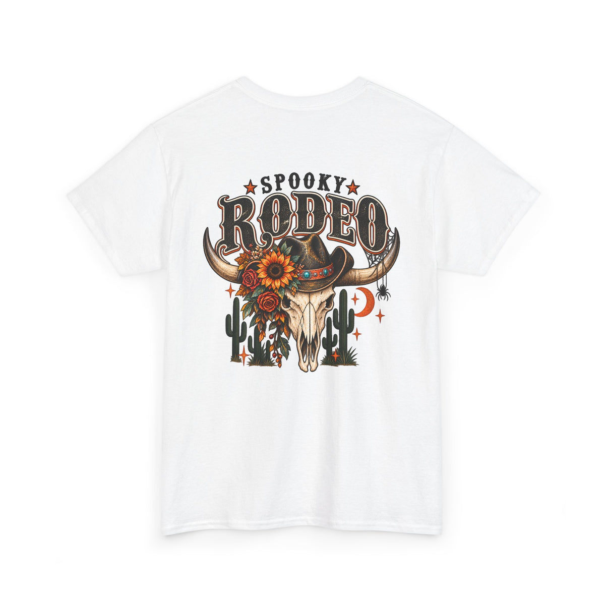 Spooky Rodeo Tee — Halloween Western Skull & Sunflower Graphic T-Shirt
