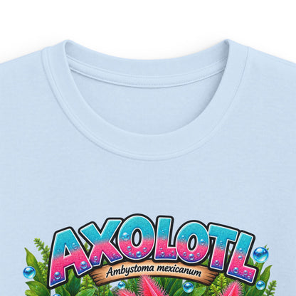 Kids Axolotl Tee — Cute Pink Axolotl Graphic Shirt for Children